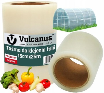 Taśma naprawcza do klejenia folii tunelowej tunelu foliowego 15cm x 25m