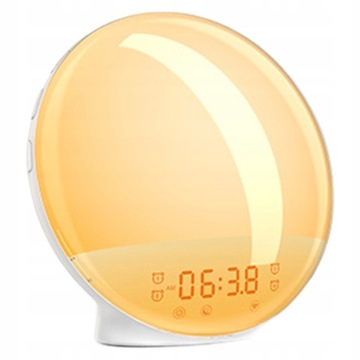 Budzik Sunrise - Cyfrowy zegar LED z radiem FM do