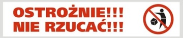 TAŚMA KLEJĄCA PAKOWA NADRUK: OSTROŻNIE NIE RZUCAĆ