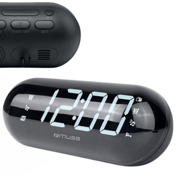 RADIOBUDZIK RADIO BUDZIK MUSE M-19 GL CZARNY