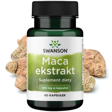 SWANSON MACA EXTRACT 500mg 60 kaps.