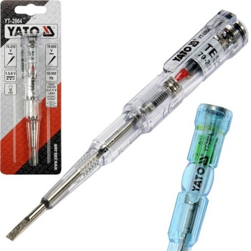 ТЕСТЕР ПЕРЕМЕННОГО НАПРЯЖЕНИЯ YATO 2в1 КОНТАКТНАЯ ИНДУКЦИЯ