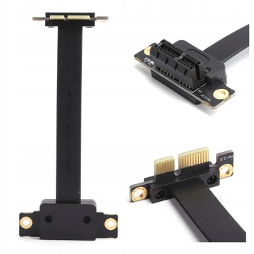 Удлинительный кабель PCIE 1X, двойная сетевая карта под углом 90°