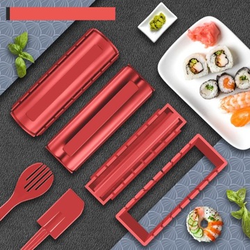 12X ZESTAW DO ROBIENIA SUSHI MATA BAMBUSOWA ROLKA NÓŻ PAŁECZKI SZPATUŁKA