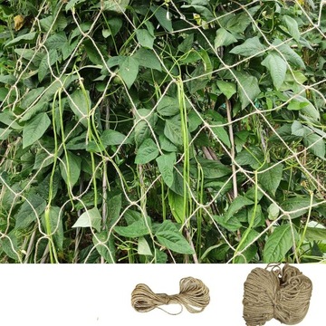 SIATKA DO ROŚLIN PNĄCYCH NATURALNA JUTOWA MOCNA 2x5m WSPARCIE WZROSTU