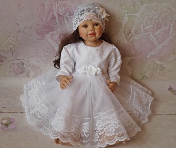 ПЛАТЬЕ БЛАГОДАТЬ КРЕЩЕННОЕ, С ДЛИННЫМ РУКАВОМ, СО ШАПКОЙ 80