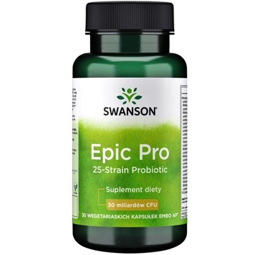 SWANSON PROBIOTYK EPIC PRO aż 25 SZCZEPÓW 30 mld JELITA TRAWIENIE ODPORNOŚĆ