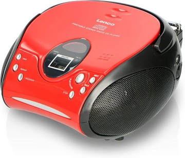 RADIOODTWARZACZ LENCO SCD-24 CD/FM/AUX czerwony