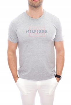 KOSZULKA TOMMY HILFIGER SZARA SLIM FIT L