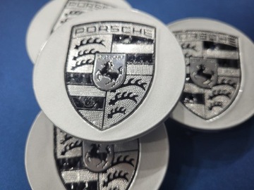 Колпаки ступиц для Porsche 76 мм Серебристый