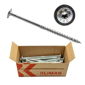 Wkręty ciesielskie 6x180 TORX 100 szt. Biały Ocynk