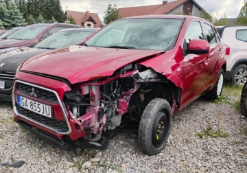 Mitsubishi ASX I SUV 1.8 DID MIVEC 150KM 2013 Mitsubishi ASX I rej 2014r, SALON POLSKA. 1.8Diesel. 4x4. Uszkodzony lewy, zdjęcie 1