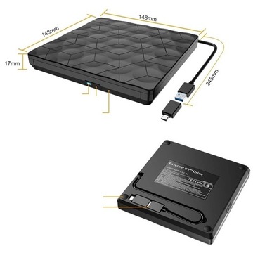 ВНЕШНИЙ РЕКОРДЕР CD DVD RW USB 3.0 USB 2.0 2 МБ Type-C DC5V