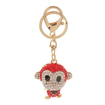 Monkey Rhinestone Crystal Brelok na prezent Brelok