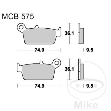 ТОРМОЗНЫЕ КОЛОДКИ TRW MCB575SI
