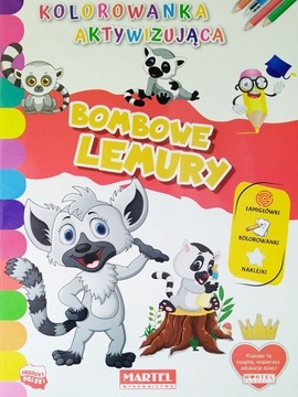 Kolorowanka Naklejki Łamigówki BOMBOWE LEMURY
