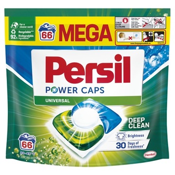 KAPSUŁKI DO PRANIA PERSIL POWER CAPS UNIVERSAL 66 SZT. DŁUGOTRWAŁA ŚWIEŻOŚĆ