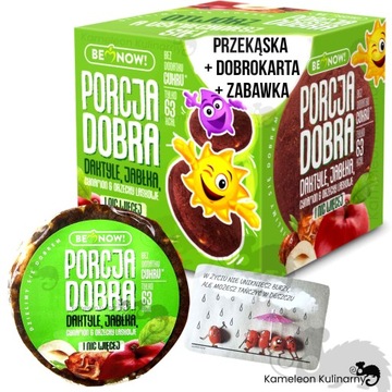 PORCJA DOBRA przekąski dla dzieci KOSTKA + ZABAWKA zestaw MIX SMAKÓW 6szt