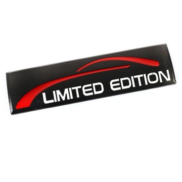 emblemat LIMITED metalowy naklejany 90mm CZARNY