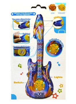 GITARA NADMUCHIWANA Pompowana ŚWIECĄCA - 70 cm