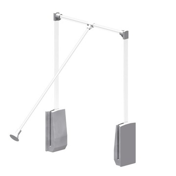 Pantograf aluminiowy, srebrny, szerokość: 45-60 cm