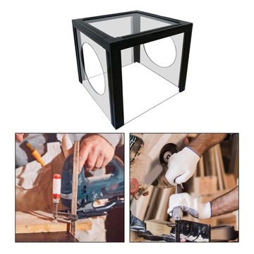 Прозрачный акриловый пылесборник для полировщика стола с отверстиями