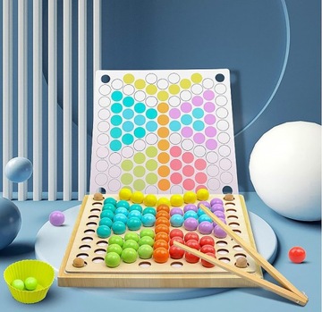 Деревянный пазл Мозаика Бусины Шарики Пазл