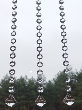 GIRLANDA kryształkowa zawieszka DIAMENT, 156cm