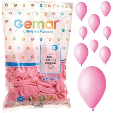 BALONY urodziny na DEKORACJE balon RÓŻOWE 100 szt