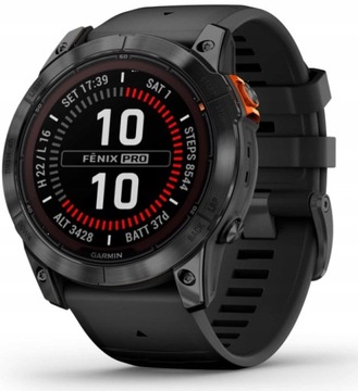 Smartwatch sportowy Garmin Fenix 7x Pro Solar Szaro-czarny 010-02778-01