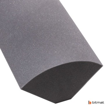 ОВАЛЬНАЯ АКУСТИЧЕСКАЯ БАССОВАЯ ЛОВУШКА 17 X 20 X 100 СМ, четвертькруглый поглотитель