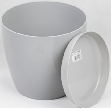 AGA Глянцевый цветочный горшок с подставкой 14 см Сливовый Сливовый