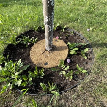 КОКОСОВЫЙ МАТЕРИАЛ ПРОТИВ СОРНЯКОВ, ОБОКРУЖЕНИЕ МОЛСТЫХ РАСТЕНИЙ. 5ММ, ДИАМ. 60 СМ