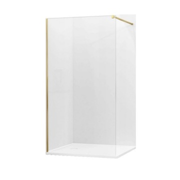 Ścianka Prysznicowa Walk-in Złote Okucia 150cm 8mm