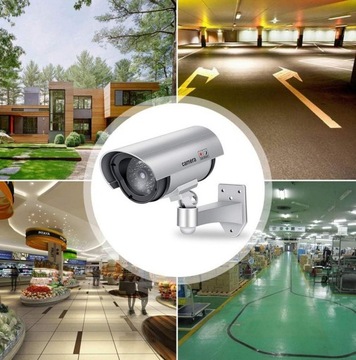 ATRAPA KAMERY IR LED KAMERA ZEWNĘTRZNA Z DIODĄ WODOODPORNA DO FIRMY DOMU