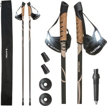 KIJE NORDIC WALKING KARBONOWE CARBON OUTTEC 115cm