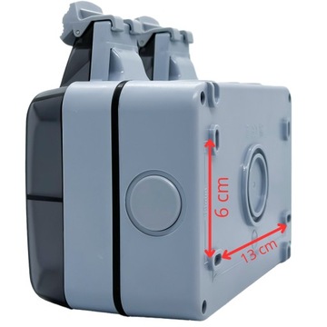 ДВОЙНАЯ РОЗЕТКА IP66 САДОВАЯ ВНЕШНЯЯ ВОДОНЕПРОНИЦАЕМАЯ РОЗЕТКА