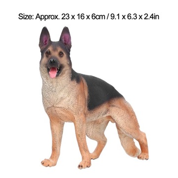 Немецкая овчарка рисует имитацию модели собаки