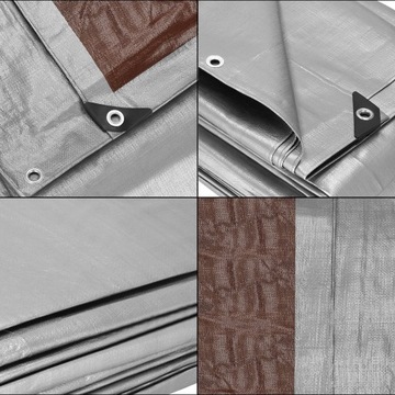 КРЕЗЕНТ 5х8м, УСИЛЕННЫЙ СЕРЕБРО, 210G, ПРОЧНОЕ ПОКРЫТИЕ, ТОЛСТАЯ ПЛАСТИНА