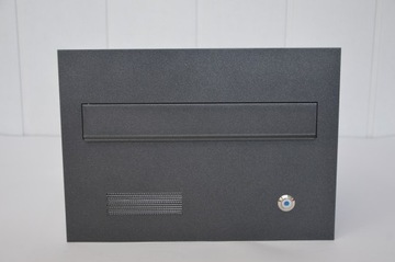 настенный ящик для документов с домофоном RAL 7021 ГРАФИТ