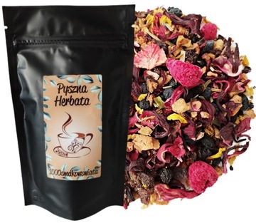 CZERWONY KAPTUREK Herbata owocowa MALINY truskawki (50 g)