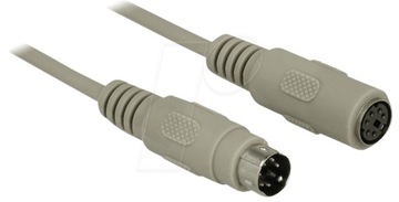 Kabel przedłużacz PS/2 Female - PS/2 Male 2m Biały (A)