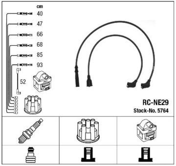 PŘÍVODY ZAPALOVACÍ NGK RC-NE29 5764