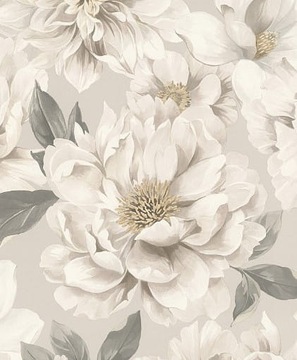 TAPETA ŚCIENNA DUŻE KWIATY PEONIE 201352 RASCH