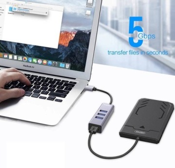 ХАБ 4-ПОРТОВЫЙ РАЗДЕЛИТЕЛЬ USB3.0 5 Гбит/с Thunderbolt