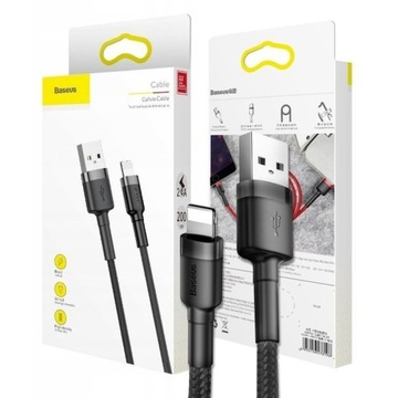 Baseus Kabel USB Lightning do iPhone 1.5A 2m Black