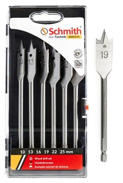 WIERTŁA DO DREWNA ŁOPATKOWE PIÓROWE 10-25 SCHMITH