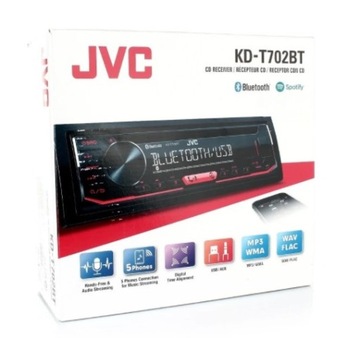 JVC KD-T702BT RADIO SAMOCHODOWE 1-DIN BT CD USB