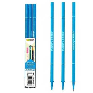 WKŁADY DŁUGOPIS WYMAZYWALNY 0,5 MM 3 SZT NIEBIESKI