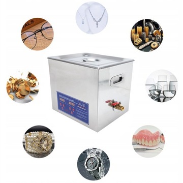 10L Myjka ultradźwiękowa Podgrzewacz cyfrowy ze stali nierdzewnej Timer Używanie biżuterii
